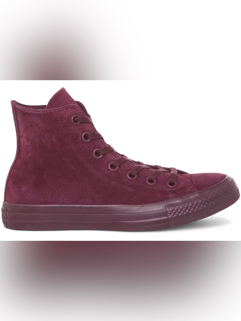 Converse Chuck Taylor All Star Hi in burgundy monochrome suede